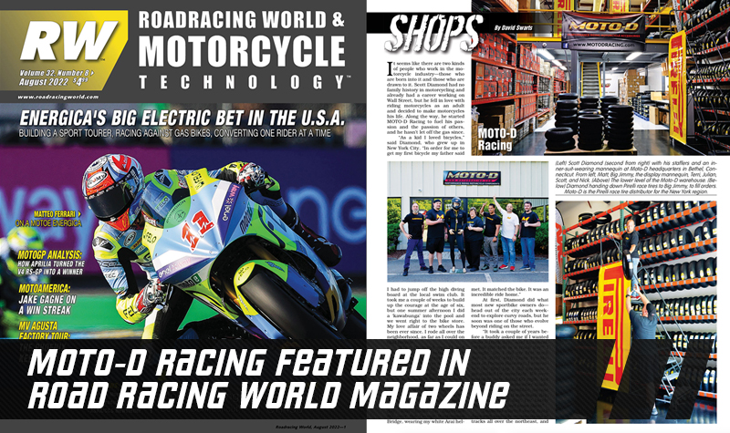 MOTO-D Featured In Road Racing World | Article News: MOTO-D Racing