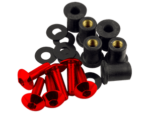 Pro-Bolt Aluminum Screen Bolt (9/ea) (Red) (Ducati/MV)
IMPORTANT NOTE: Fits Most Ducati and MV Models with a 4mm Windscreen Bolt
*Please Check your Bike to Ensure Proper Sizing / Fitment